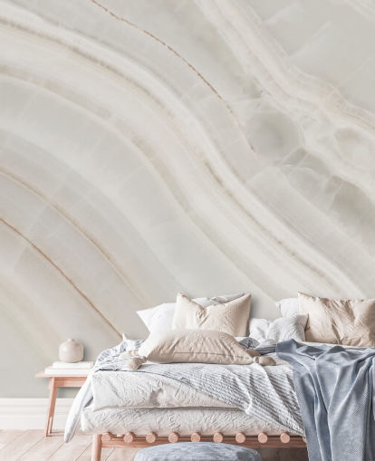 off white custom marble effect wallpaper mural called Marble Texture Background for kitchens and dining rooms