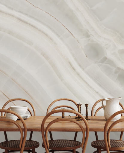 off white custom marble effect wallpaper mural called Marble Texture Background for kitchens and dining rooms