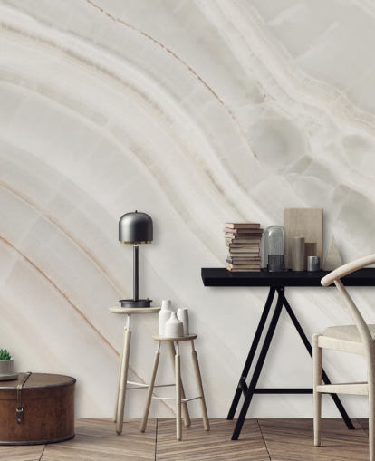 off white custom marble effect wallpaper mural called Marble Texture Background for kitchens and dining rooms