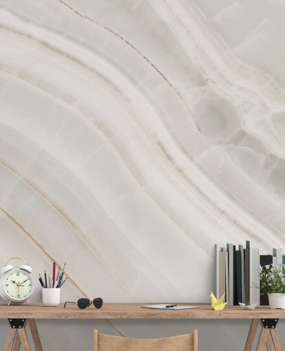 off white custom marble effect wallpaper mural called Marble Texture Background for kitchens and dining rooms