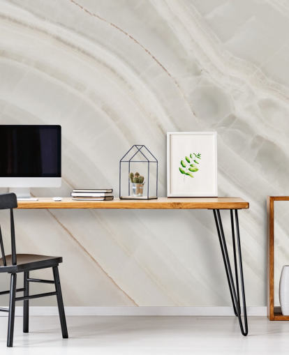 off white custom marble effect wallpaper mural called Marble Texture Background for kitchens and dining rooms