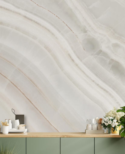 råhvid brugerdefineret marmor effekt tapetmaleri kaldet Marble Texture Background til køkkener og spisestuer