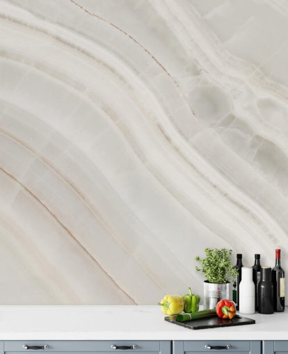 mural de papel pintado personalizado con efecto mármol blanco roto llamado Marble Texture Background para cocinas y comedores