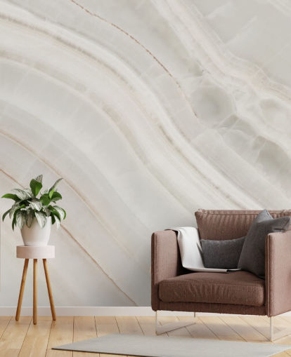 off white custom marble effect wallpaper mural called Marble Texture Background for kitchens and dining rooms
