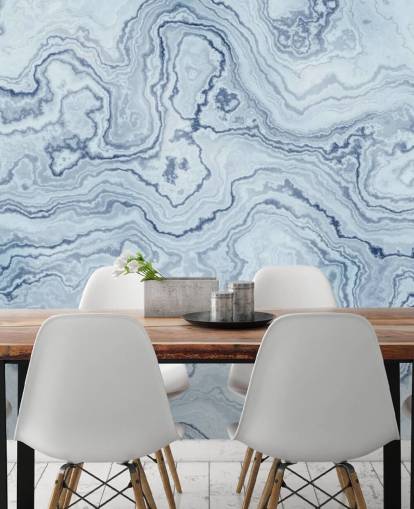 mural de papel de parede de mármore azul claro e branco chamado Light Blue Marble para banheiros e cozinhas mural de papel de parede de mármore azul claro e branco chamado Light Blue Marble para banheiros e cozinhas