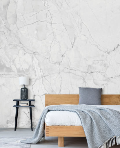 Papel de parede de mármore branco com linhas finas de cinza