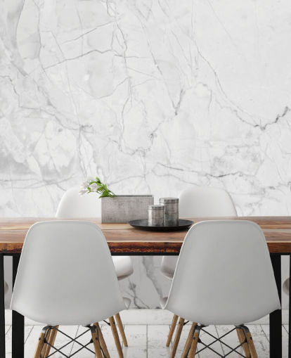 Papel de parede de mármore branco com linhas finas de cinza