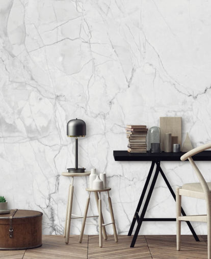 Papel de parede de mármore branco com linhas finas de cinza Papel de parede de mármore branco com linhas finas de cinza