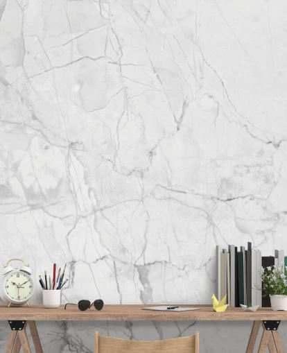 Papel de parede de mármore branco com linhas finas de cinza Papel de parede de mármore branco com linhas finas de cinza