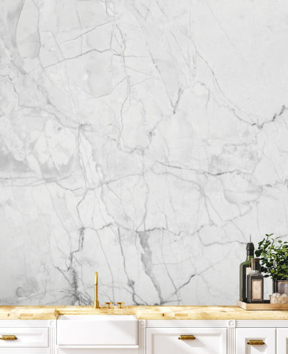 White Marble Wallpaper with Fine Grey Lines White Marble Wallpaper with Fine Grey Lines