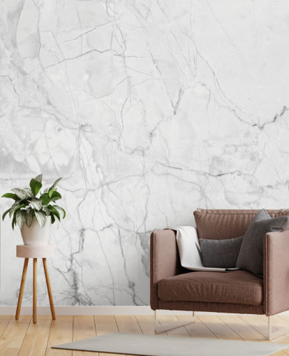 Papel de parede de mármore branco com linhas finas de cinza Papel de parede de mármore branco com linhas finas de cinza