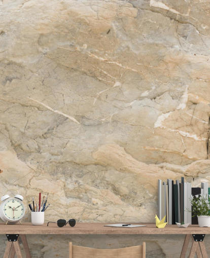 beige tilpassbar marmor tapet veggmaleri kalt Natural Marble for stuer eller spisestuer