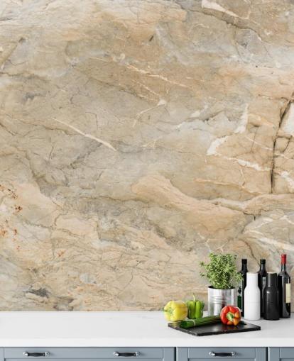 beige customisable marble wallpaper mural called Natural Marble for living rooms or dining rooms