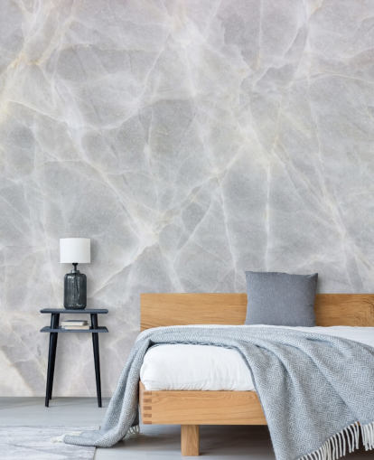 Papel pintado Mármol gris y blanco