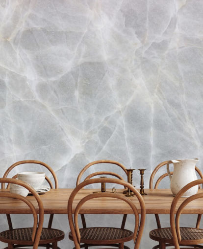 Papel pintado Mármol gris y blanco