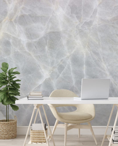 Grey and White Marble Wallpaper