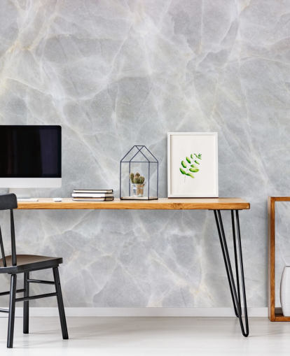 Papier peint en marbre gris et blanc