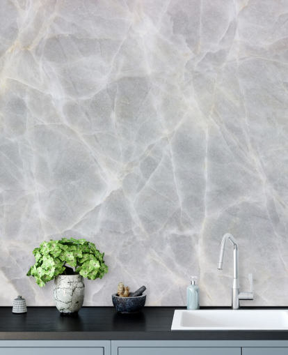 Papier peint en marbre gris et blanc