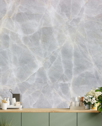 Papel pintado Mármol gris y blanco