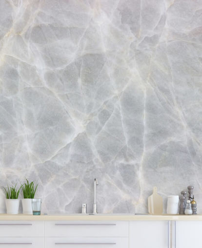 Papel pintado Mármol gris y blanco