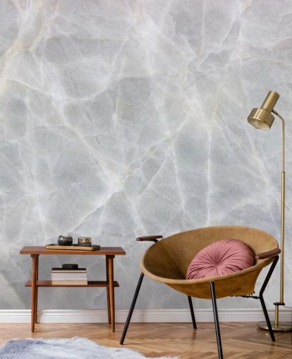 Grey and White Marble Wallpaper