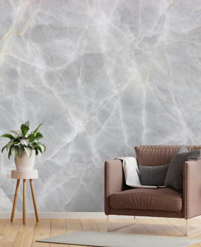 Papier peint en marbre gris et blanc