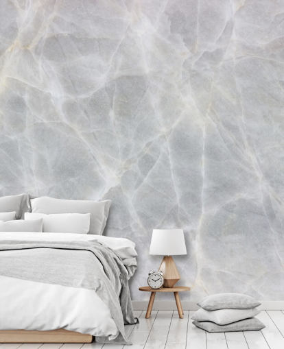 Grey and White Marble Wallpaper