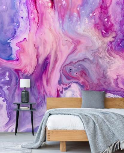mural de papel pintado con efecto mármol morado y rosa llamado Purple Paint Marble Effect para dormitorios y salas de estar mural de papel pintado con efecto mármol morado y rosa llamado Purple Paint Marble Effect para dormitorios y salas de estar