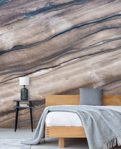 Tapeten-Wandbild aus braunem und cremefarbenem Marmor namens Brown Marble für Flure, Wohn- und Schlafzimmer