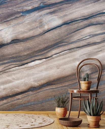 bruine en crèmekleurige marmeren behangmuurschildering genaamd Brown Marble voor gangen, woonkamers en slaapkamers bruine en crèmekleurige marmeren behangmuurschildering genaamd Brown Marble voor gangen, woonkamers en slaapkamers