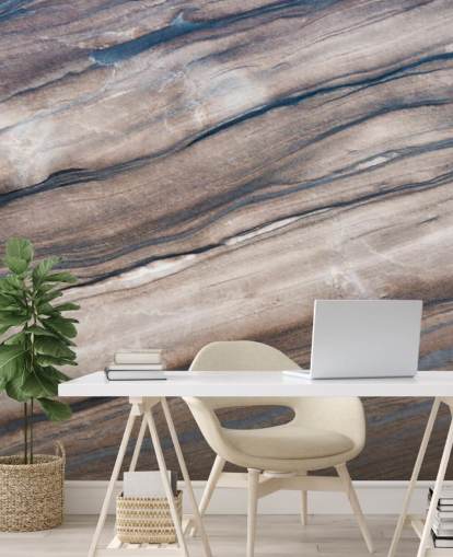 brun og krem marmor tapet veggmaleri kalt Brown Marble for ganger, stuer og soverom