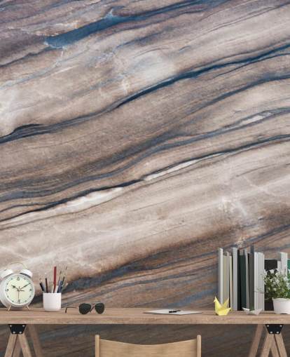 brun og krem marmor tapet veggmaleri kalt Brown Marble for ganger, stuer og soverom