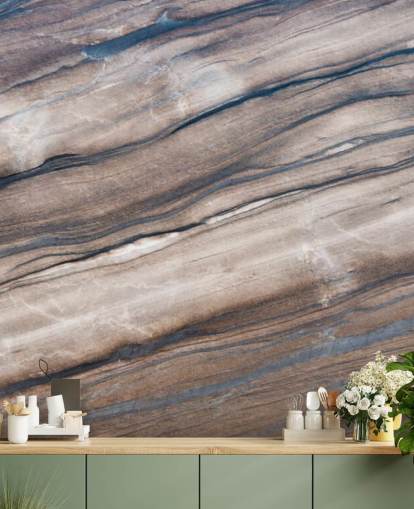 brown and cream marble wallpaper mural called Brown Marble for hallways, living rooms and bedrooms