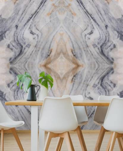 natural effect marble wallpaper mural called Patterned Marble for living rooms and kitchens
