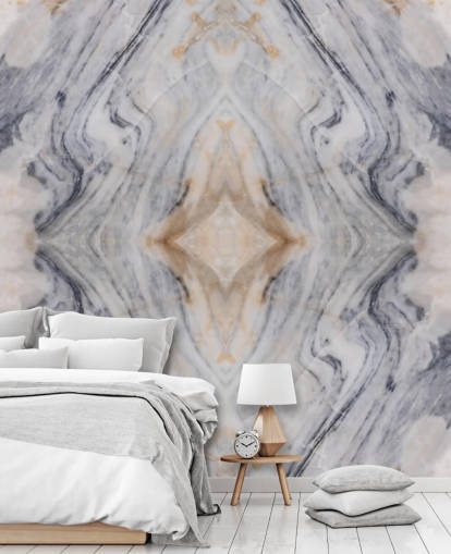 Marmortapete mit natürlichem Effekt namens Patterned Marble für Wohnzimmer und Küchen