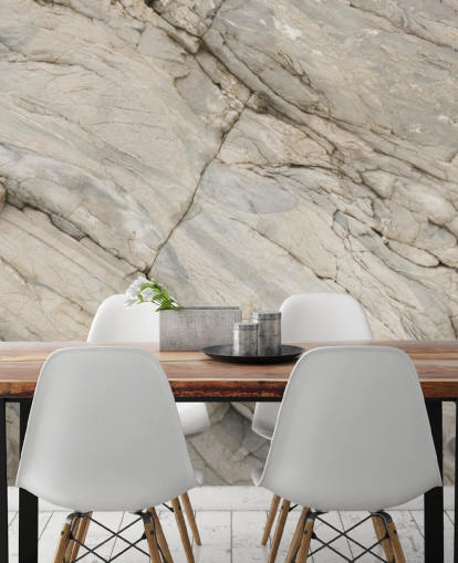 grijze marmeren muurschildering genaamd Stylish Marble voor slaapkamers, keukens en eetkamers