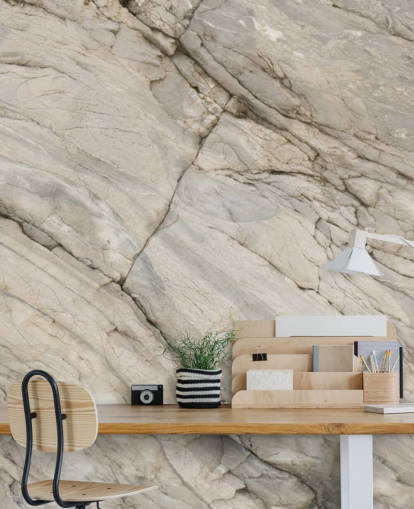 harmaa marmoritapetti seinämaalaus nimeltä Stylish Marble makuuhuoneisiin, keittiöihin ja ruokasaleihin