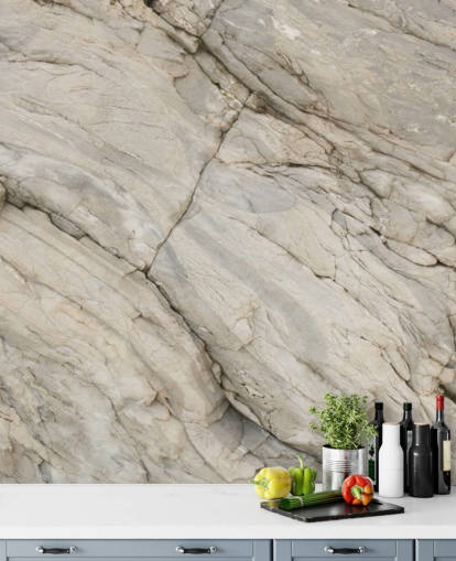 papier peint mural en marbre gris appelé Stylish Marble pour les chambres, les cuisines et les salles à manger