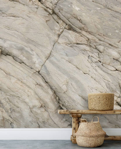 harmaa marmoritapetti seinämaalaus nimeltä Stylish Marble makuuhuoneisiin, keittiöihin ja ruokasaleihin