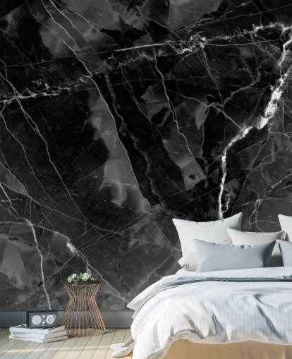 papier peint mural en marbre gris foncé et noir appelé Marble - Anthracite pour cuisines, salons et chambres papier peint mural en marbre gris foncé et noir appelé Marble - Anthracite pour cuisines, salons et chambres