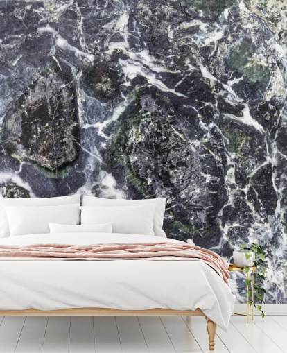 mural de papel pintado de mármol blanco y negro llamado Black Marble para cocinas y baños mural de papel pintado de mármol blanco y negro llamado Black Marble para cocinas y baños