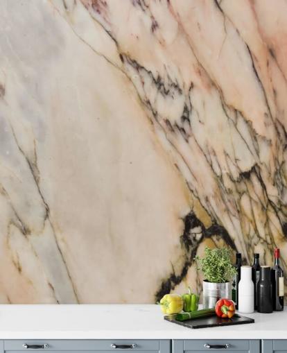 mural de papel de parede de mármore natural chamado Marble Stone para cozinhas, quartos e salas de estar