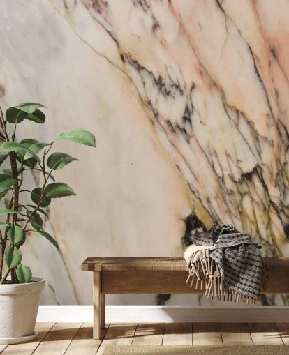 natural marble wallpaper mural called Marble Stone for kitchens, bedrooms and living rooms