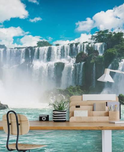 Carta da parati murale con cascate di Iguazu in Brasile