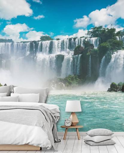 Iguazu vattenfall i Brasilien Bakgrund väggmålning