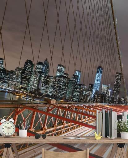 Brooklyn silta yöllä seinämaalaus