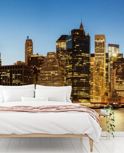 beleuchtete New York bei Nacht Fototapete beleuchtete New York bei Nacht Fototapete