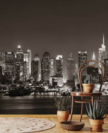 Carta da parati con lo skyline di New York