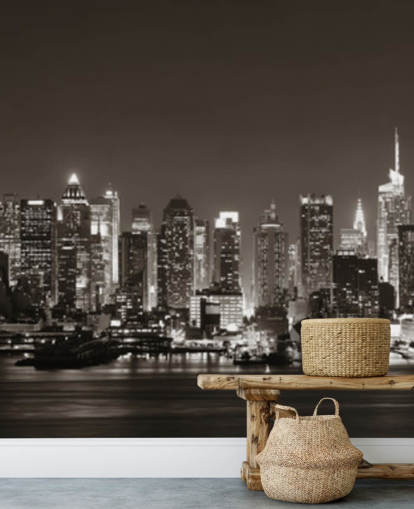 Carta da parati con lo skyline di New York