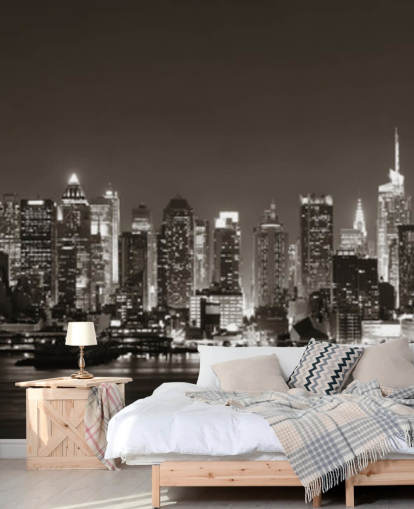 Carta da parati con lo skyline di New York